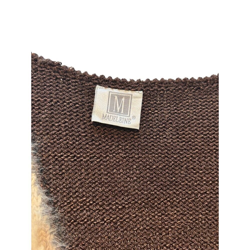 Madeleine Women's Brown Viscose Rabbit Hair Sweater - Picture 4 of 8